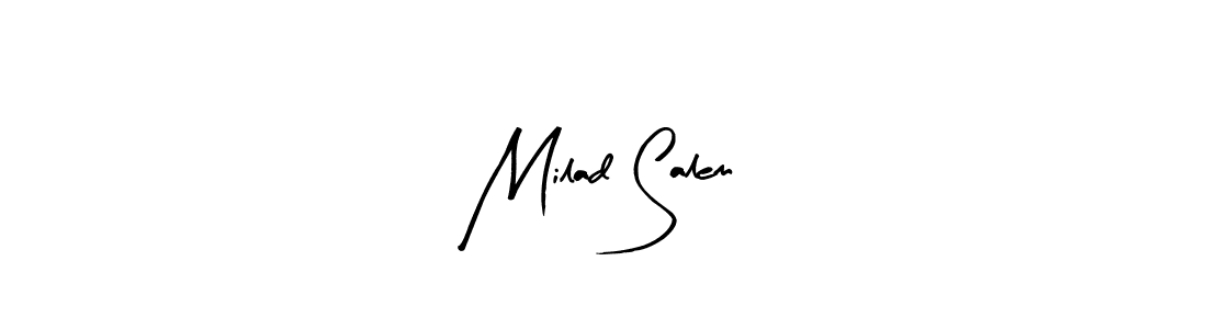 Use a signature maker to create a handwritten signature online. With this signature software, you can design (Arty Signature) your own signature for name Milad Salem. Milad Salem signature style 8 images and pictures png