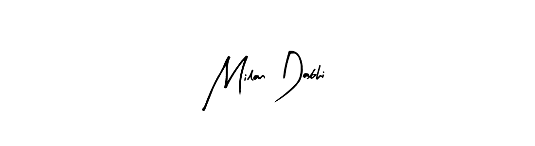 Design your own signature with our free online signature maker. With this signature software, you can create a handwritten (Arty Signature) signature for name Milan Dabhi. Milan Dabhi signature style 8 images and pictures png