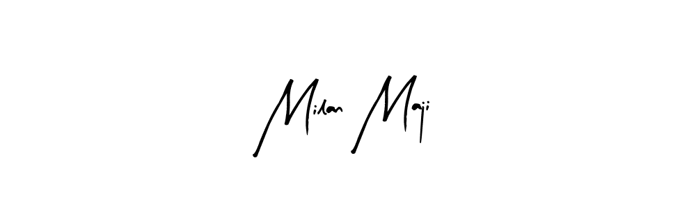 Also You can easily find your signature by using the search form. We will create Milan Maji name handwritten signature images for you free of cost using Arty Signature sign style. Milan Maji signature style 8 images and pictures png