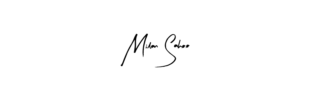 Use a signature maker to create a handwritten signature online. With this signature software, you can design (Arty Signature) your own signature for name Milan Sahoo. Milan Sahoo signature style 8 images and pictures png