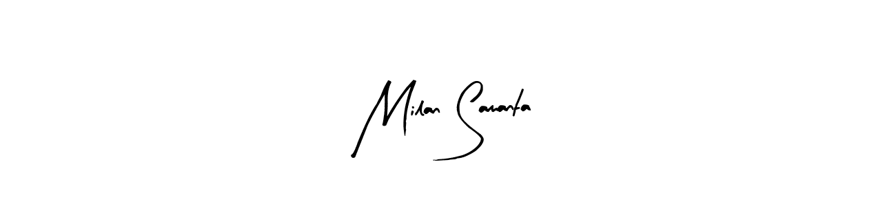 Similarly Arty Signature is the best handwritten signature design. Signature creator online .You can use it as an online autograph creator for name Milan Samanta. Milan Samanta signature style 8 images and pictures png