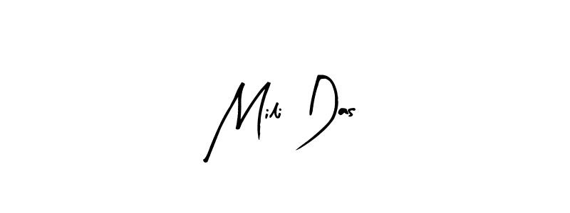 The best way (Arty Signature) to make a short signature is to pick only two or three words in your name. The name Mili Das include a total of six letters. For converting this name. Mili Das signature style 8 images and pictures png