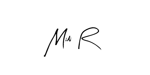 How to Draw Mili R signature style? Arty Signature is a latest design signature styles for name Mili R. Mili R signature style 8 images and pictures png