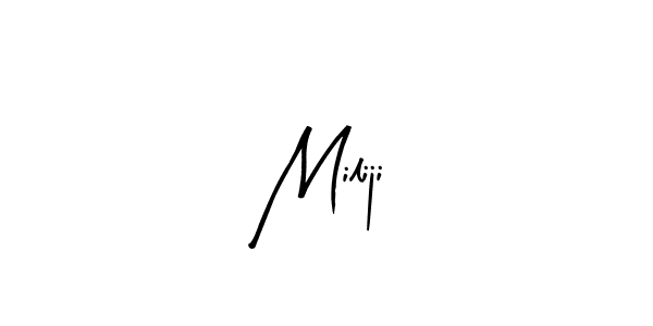 The best way (Arty Signature) to make a short signature is to pick only two or three words in your name. The name Miliji include a total of six letters. For converting this name. Miliji signature style 8 images and pictures png