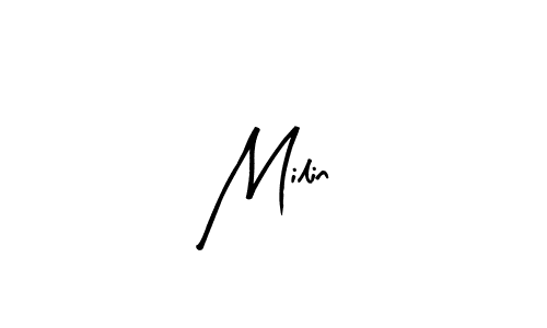 How to make Milin signature? Arty Signature is a professional autograph style. Create handwritten signature for Milin name. Milin signature style 8 images and pictures png