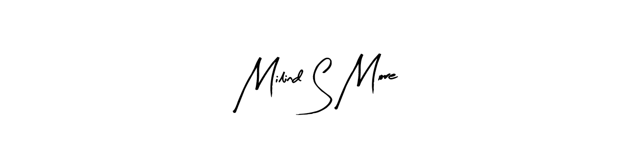 if you are searching for the best signature style for your name Milind S More. so please give up your signature search. here we have designed multiple signature styles  using Arty Signature. Milind S More signature style 8 images and pictures png