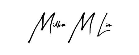 Milka M Lim stylish signature style. Best Handwritten Sign (Arty Signature) for my name. Handwritten Signature Collection Ideas for my name Milka M Lim. Milka M Lim signature style 8 images and pictures png