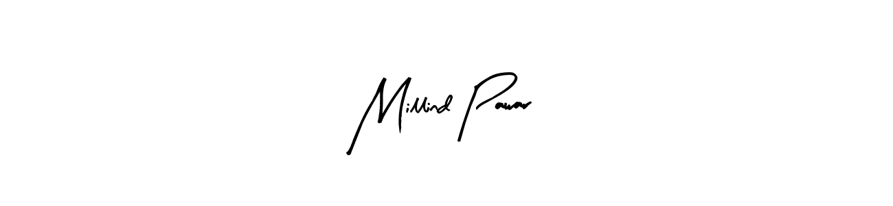 Create a beautiful signature design for name Millind Pawar. With this signature (Arty Signature) fonts, you can make a handwritten signature for free. Millind Pawar signature style 8 images and pictures png
