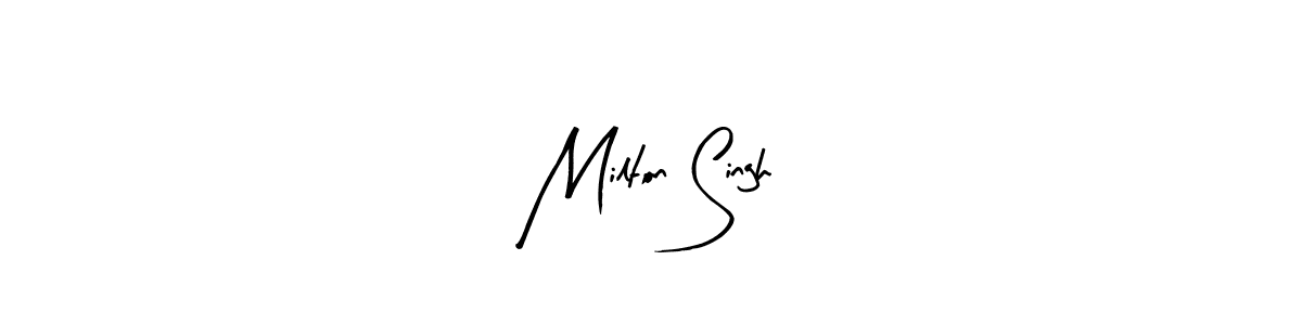if you are searching for the best signature style for your name Milton Singh. so please give up your signature search. here we have designed multiple signature styles  using Arty Signature. Milton Singh signature style 8 images and pictures png