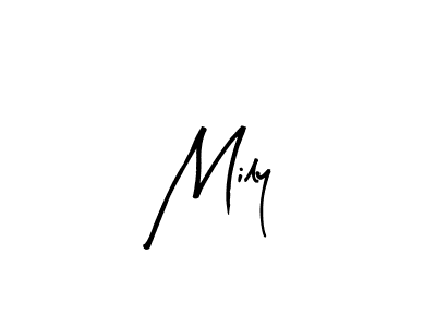 How to make Mily name signature. Use Arty Signature style for creating short signs online. This is the latest handwritten sign. Mily signature style 8 images and pictures png