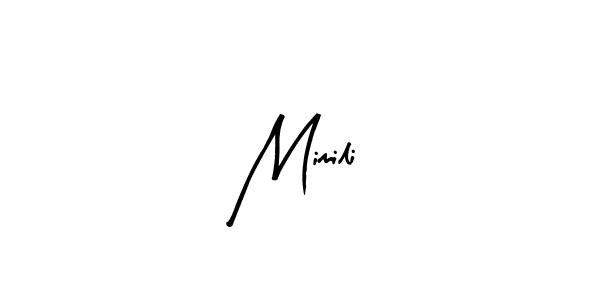 Use a signature maker to create a handwritten signature online. With this signature software, you can design (Arty Signature) your own signature for name Mimili. Mimili signature style 8 images and pictures png