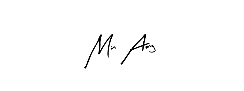 Min Aung stylish signature style. Best Handwritten Sign (Arty Signature) for my name. Handwritten Signature Collection Ideas for my name Min Aung. Min Aung signature style 8 images and pictures png