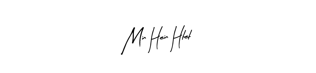 Arty Signature is a professional signature style that is perfect for those who want to add a touch of class to their signature. It is also a great choice for those who want to make their signature more unique. Get Min Hein Htet name to fancy signature for free. Min Hein Htet signature style 8 images and pictures png