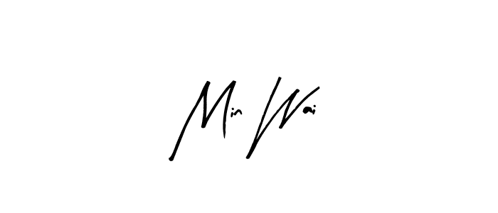 You should practise on your own different ways (Arty Signature) to write your name (Min Wai) in signature. don't let someone else do it for you. Min Wai signature style 8 images and pictures png