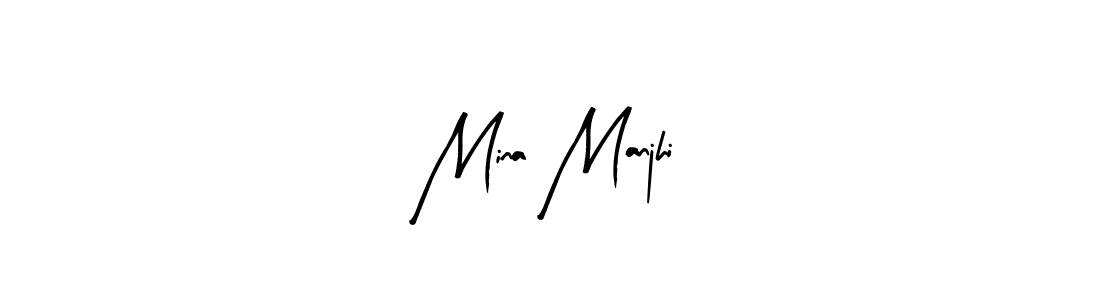 Mina Manjhi stylish signature style. Best Handwritten Sign (Arty Signature) for my name. Handwritten Signature Collection Ideas for my name Mina Manjhi. Mina Manjhi signature style 8 images and pictures png