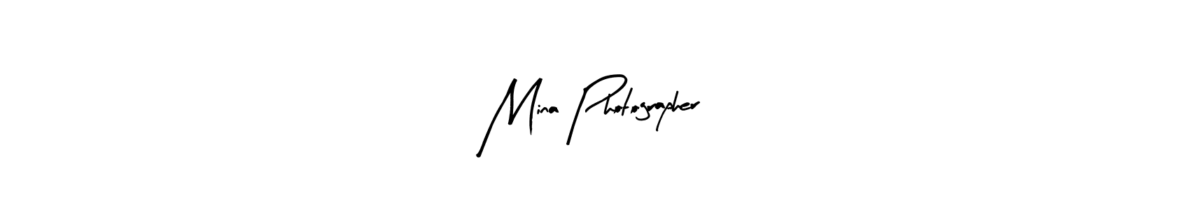 Design your own signature with our free online signature maker. With this signature software, you can create a handwritten (Arty Signature) signature for name Mina Photographer. Mina Photographer signature style 8 images and pictures png
