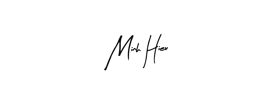 How to make Minh Hieu name signature. Use Arty Signature style for creating short signs online. This is the latest handwritten sign. Minh Hieu signature style 8 images and pictures png