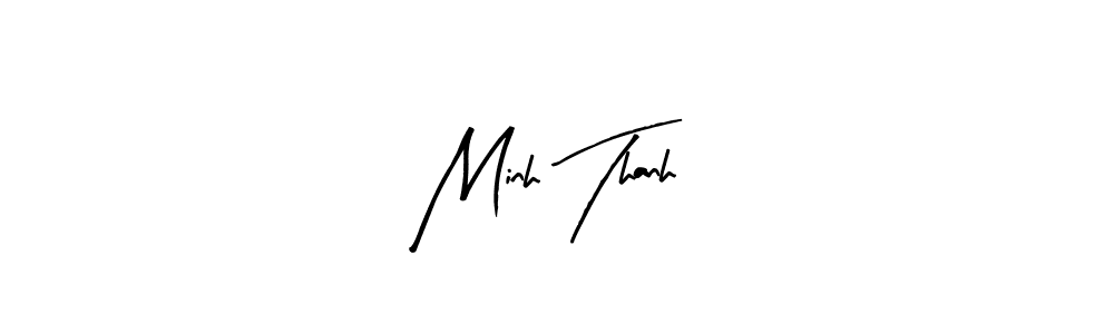 Design your own signature with our free online signature maker. With this signature software, you can create a handwritten (Arty Signature) signature for name Minh Thanh. Minh Thanh signature style 8 images and pictures png