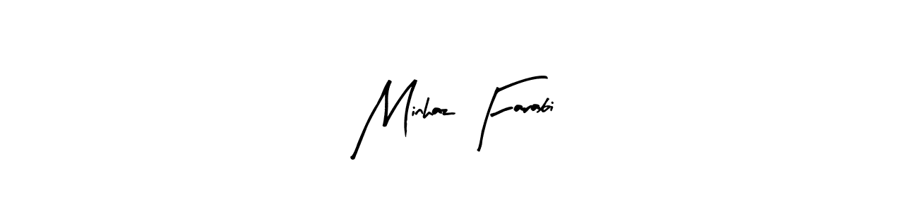 Create a beautiful signature design for name Minhaz Farabi. With this signature (Arty Signature) fonts, you can make a handwritten signature for free. Minhaz Farabi signature style 8 images and pictures png