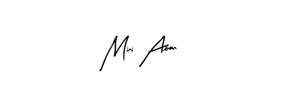 Mini Aban stylish signature style. Best Handwritten Sign (Arty Signature) for my name. Handwritten Signature Collection Ideas for my name Mini Aban. Mini Aban signature style 8 images and pictures png