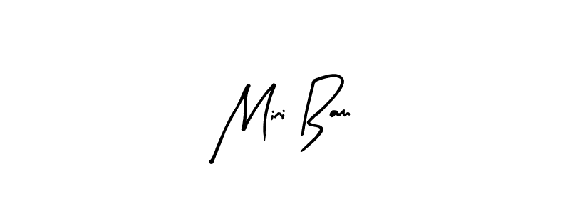 Also You can easily find your signature by using the search form. We will create Mini Bam name handwritten signature images for you free of cost using Arty Signature sign style. Mini Bam signature style 8 images and pictures png