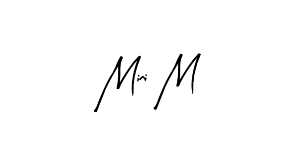 Use a signature maker to create a handwritten signature online. With this signature software, you can design (Arty Signature) your own signature for name Mini M. Mini M signature style 8 images and pictures png