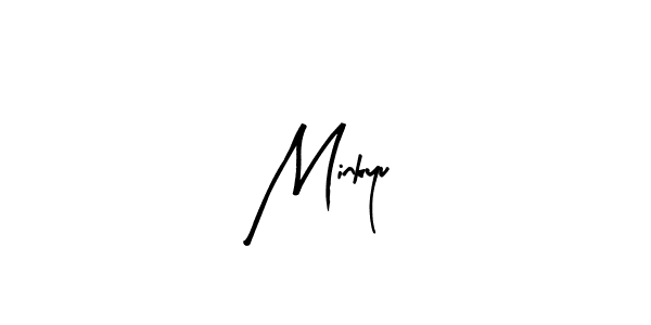 Design your own signature with our free online signature maker. With this signature software, you can create a handwritten (Arty Signature) signature for name Minkyu. Minkyu signature style 8 images and pictures png