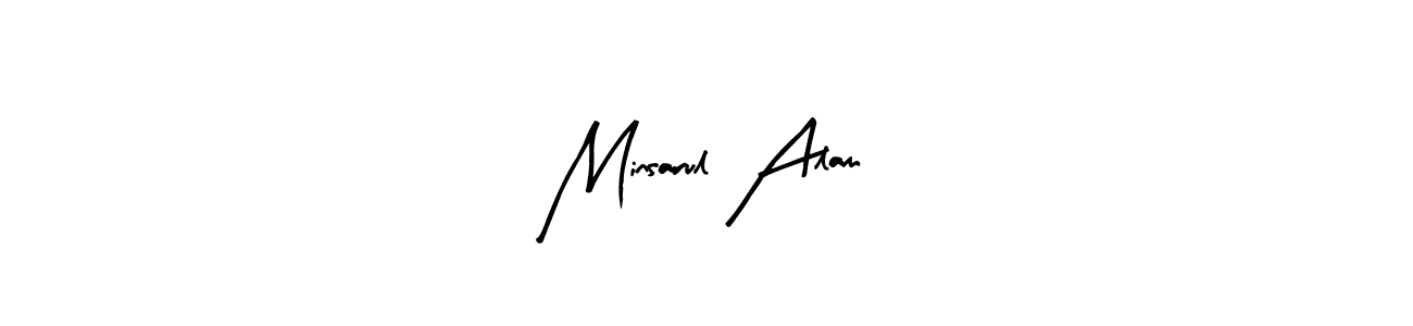 Create a beautiful signature design for name Minsarul Alam. With this signature (Arty Signature) fonts, you can make a handwritten signature for free. Minsarul Alam signature style 8 images and pictures png