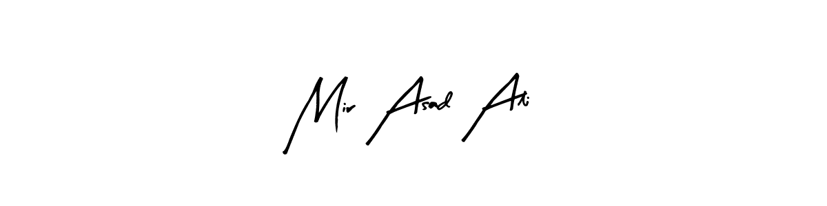 Arty Signature is a professional signature style that is perfect for those who want to add a touch of class to their signature. It is also a great choice for those who want to make their signature more unique. Get Mir Asad Ali name to fancy signature for free. Mir Asad Ali signature style 8 images and pictures png