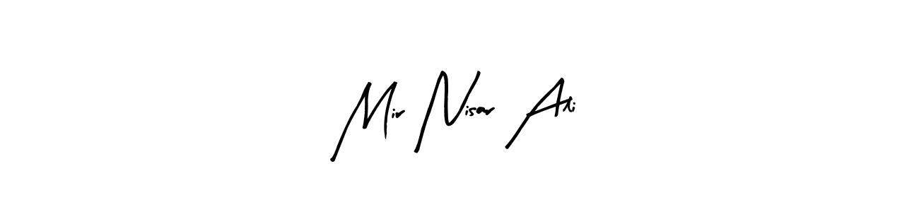 if you are searching for the best signature style for your name Mir Nisar Ali. so please give up your signature search. here we have designed multiple signature styles  using Arty Signature. Mir Nisar Ali signature style 8 images and pictures png