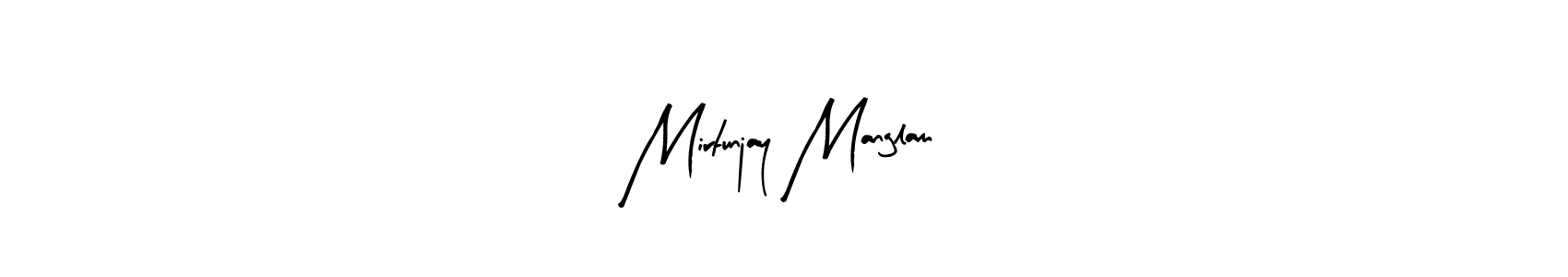Create a beautiful signature design for name Mirtunjay Manglam. With this signature (Arty Signature) fonts, you can make a handwritten signature for free. Mirtunjay Manglam signature style 8 images and pictures png
