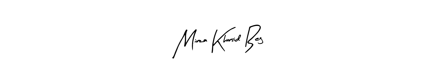 if you are searching for the best signature style for your name Mirza Khursid Beg. so please give up your signature search. here we have designed multiple signature styles  using Arty Signature. Mirza Khursid Beg signature style 8 images and pictures png