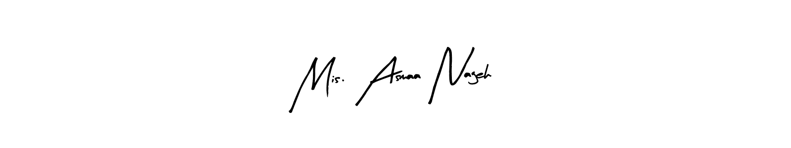 Use a signature maker to create a handwritten signature online. With this signature software, you can design (Arty Signature) your own signature for name Mis. Asmaa Nageh. Mis. Asmaa Nageh signature style 8 images and pictures png