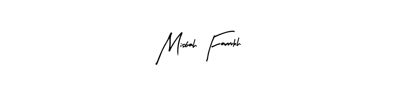 How to make Misbah Farrukh name signature. Use Arty Signature style for creating short signs online. This is the latest handwritten sign. Misbah Farrukh signature style 8 images and pictures png