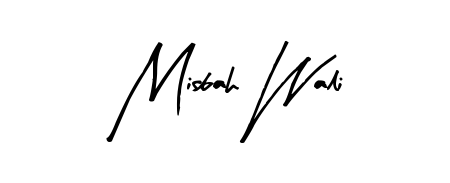 Personalize your online presence with Misbah Wali signature rendered in elegant Arty Signature font. Great for website footers and blogs. Misbah Wali signature style 8 images and pictures png