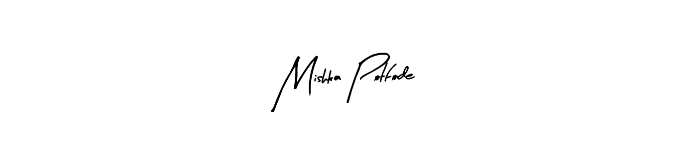 How to make Mishka Potfode name signature. Use Arty Signature style for creating short signs online. This is the latest handwritten sign. Mishka Potfode signature style 8 images and pictures png