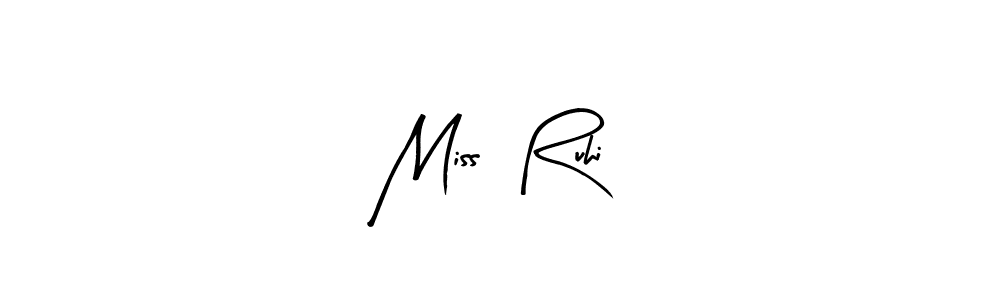 Arty Signature is a professional signature style that is perfect for those who want to add a touch of class to their signature. It is also a great choice for those who want to make their signature more unique. Get Miss  Ruhi name to fancy signature for free. Miss  Ruhi signature style 8 images and pictures png