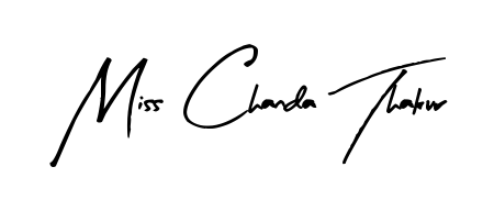 The Arty Signature signature style provides a bold statement for name Miss Chanda Thakur. Designed for business owners, executives, and leaders. Miss Chanda Thakur signature style 8 images and pictures png