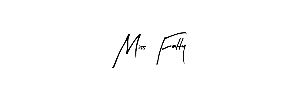 Arty Signature is a professional signature style that is perfect for those who want to add a touch of class to their signature. It is also a great choice for those who want to make their signature more unique. Get Miss Fatty name to fancy signature for free. Miss Fatty signature style 8 images and pictures png