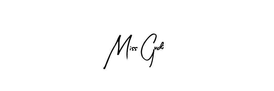 How to make Miss Gudi name signature. Use Arty Signature style for creating short signs online. This is the latest handwritten sign. Miss Gudi signature style 8 images and pictures png