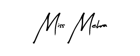 Looking for an artistic signature for Miss Mehra? The Arty Signature calligraphy style gives a sophisticated flow suitable for business cards and emails. Miss Mehra signature style 8 images and pictures png