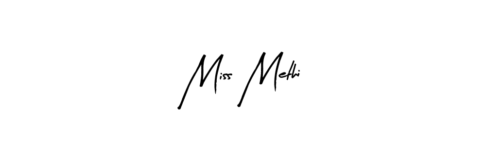 The best way (Arty Signature) to make a short signature is to pick only two or three words in your name. The name Miss Methi include a total of six letters. For converting this name. Miss Methi signature style 8 images and pictures png