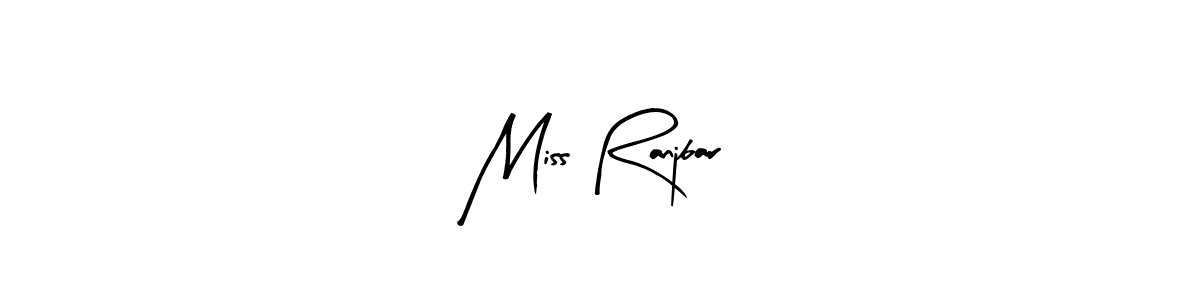 The best way (Arty Signature) to make a short signature is to pick only two or three words in your name. The name Miss Ranjbar include a total of six letters. For converting this name. Miss Ranjbar signature style 8 images and pictures png