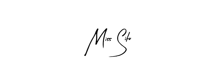 Design your own signature with our free online signature maker. With this signature software, you can create a handwritten (Arty Signature) signature for name Miss Situ. Miss Situ signature style 8 images and pictures png