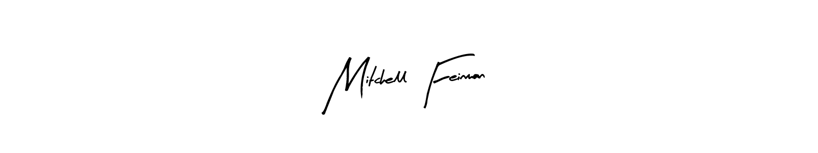 How to make Mitchell Feinman name signature. Use Arty Signature style for creating short signs online. This is the latest handwritten sign. Mitchell Feinman signature style 8 images and pictures png