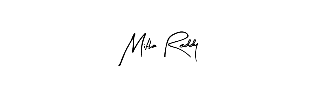 if you are searching for the best signature style for your name Mitha Reddy. so please give up your signature search. here we have designed multiple signature styles  using Arty Signature. Mitha Reddy signature style 8 images and pictures png