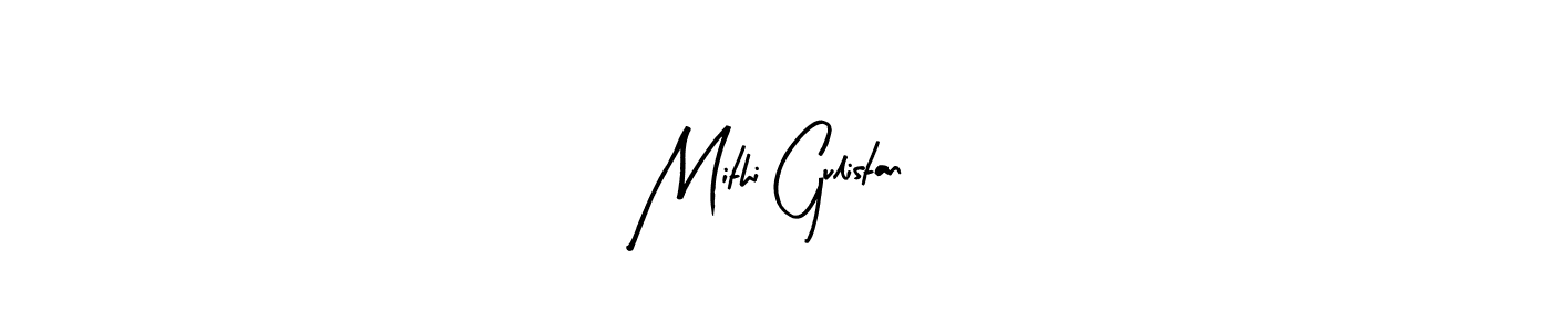 Mithi Gulistan stylish signature style. Best Handwritten Sign (Arty Signature) for my name. Handwritten Signature Collection Ideas for my name Mithi Gulistan. Mithi Gulistan signature style 8 images and pictures png