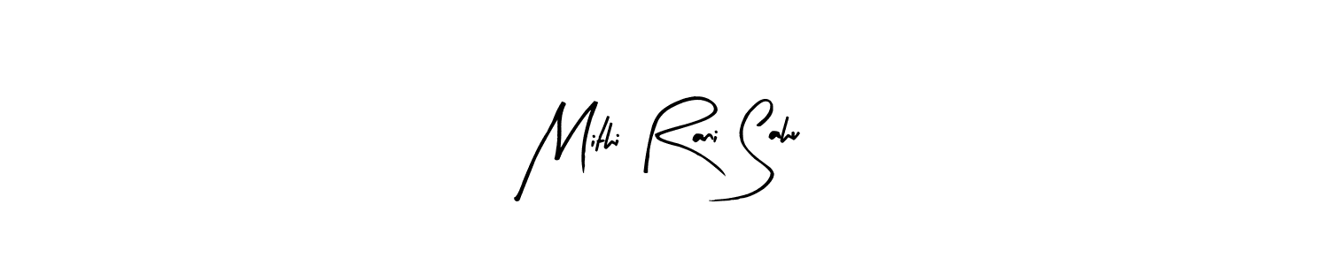 if you are searching for the best signature style for your name Mithi Rani Sahu. so please give up your signature search. here we have designed multiple signature styles  using Arty Signature. Mithi Rani Sahu signature style 8 images and pictures png