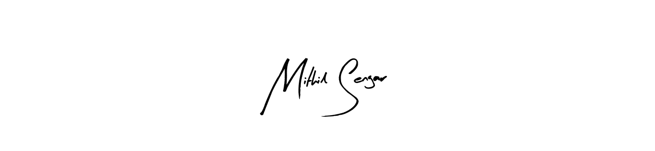 This is the best signature style for the Mithil Sengar name. Also you like these signature font (Arty Signature). Mix name signature. Mithil Sengar signature style 8 images and pictures png