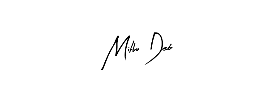 How to make Mithu Deb name signature. Use Arty Signature style for creating short signs online. This is the latest handwritten sign. Mithu Deb signature style 8 images and pictures png